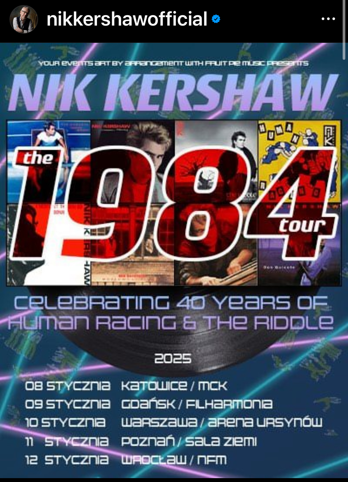 Nik Kershaw Anniversary Tour